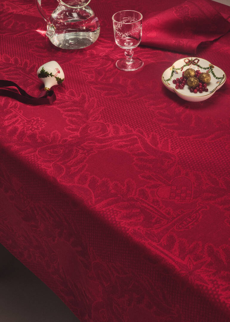 Stjerne Riflet Jul dug - rød